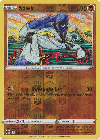 081/172 Sawk (Reverse Holo) (Brilliant Stars) Pokemon card (English)