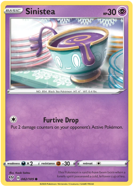 082/189 Sinistea (Darkness Ablaze) Pokemon card (English)
