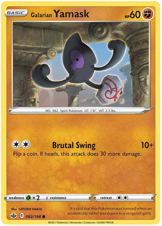 082/198 Galarian Yamask (Chilling Reign) Pokémon card (English)