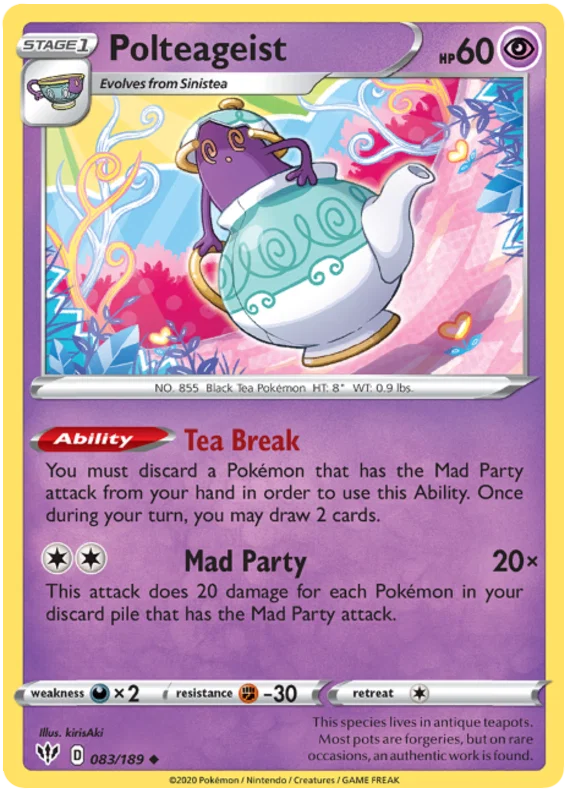 083/189 Polteageist (Darkness Ablaze) Pokemon card (English)