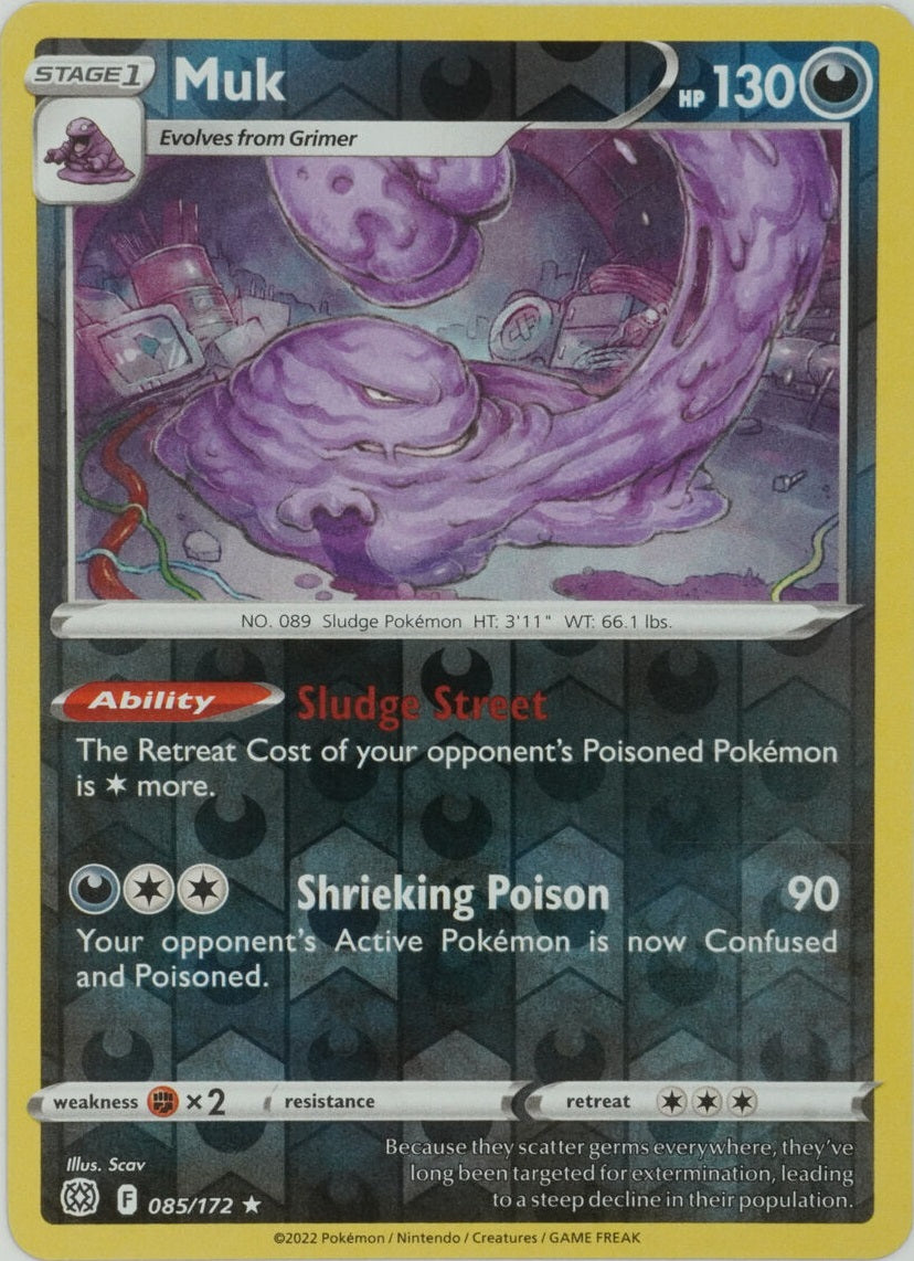 085/172 Muk (Reverse Holo) (Rare) (Brilliant Stars) Pokemon card (English)