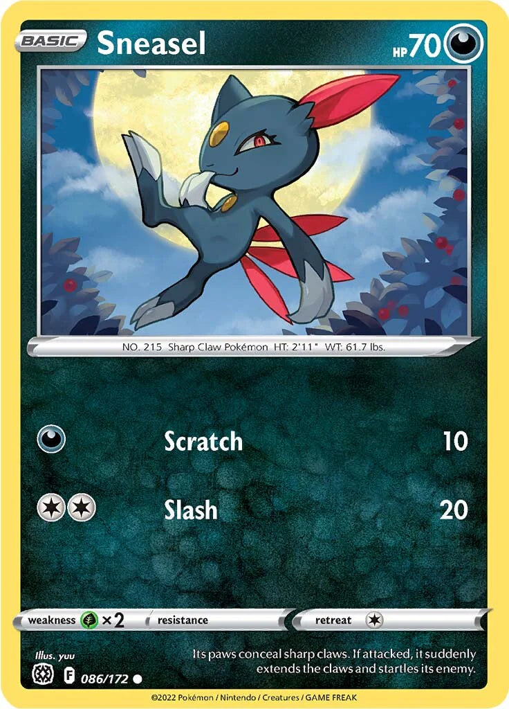 086/172 Sneasel (Brilliant Stars) Pokemon card (English)