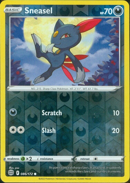 086/172 Sneasel (Reverse Holo) (Brilliant Stars) Pokemon card (English)
