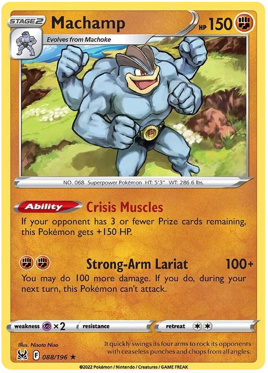 088/196 Machamp (Rare) (Lost Origin) Pokemon card (English)