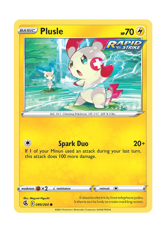 089/264 Plusle (Fusion Strike) Pokemon card (English)