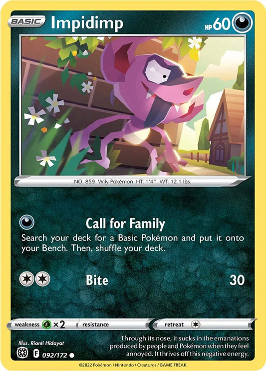 092/172 Impidimp (Brilliant Stars) Pokemon card (English)