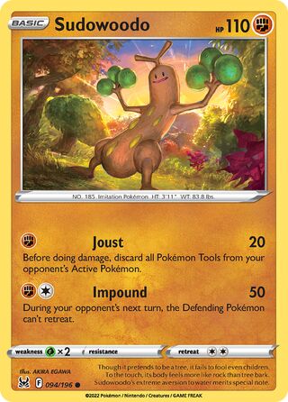 094/196 Sudowoodo (Lost Origin) Pokemon card (English)