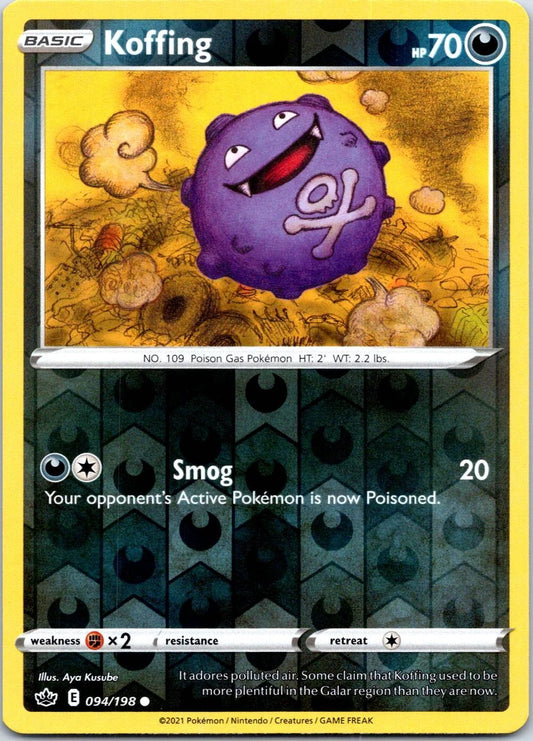 094/198 Koffing (Reverse Holo) (Chilling Reign) Pokémon card (English)