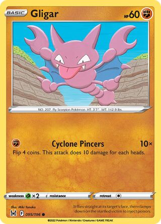 095/196 Gligar (Lost Origin) Pokemon card (English)