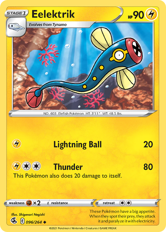 096/264 Eelektrik / Stage 1 / Uncommon (Fusion Strike) English card