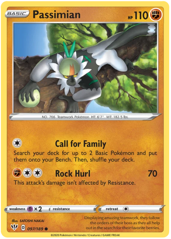 097/189 Passimian (Darkness Ablaze) Pokemon card (English)