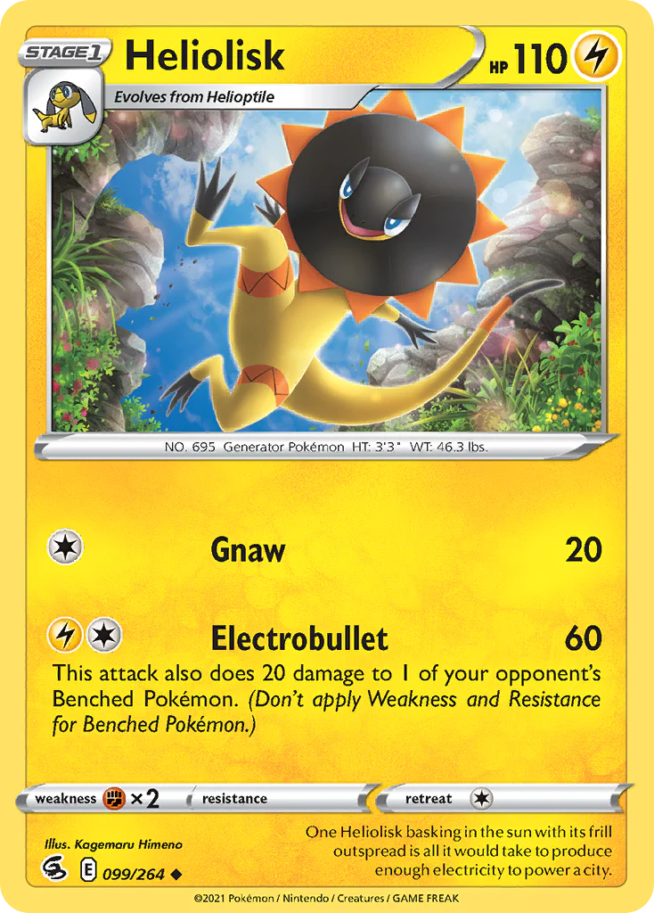 099/264 Heliolisk (Fusion Strike) Pokemon card (English)