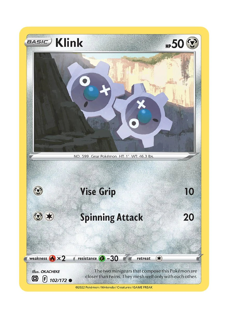 102/172 Klink (Brilliant Stars) Pokemon card (English)
