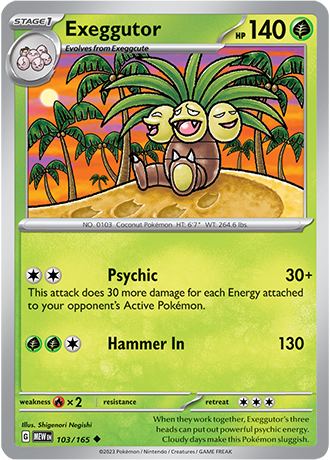 103/165 Exeggutor (Pokémon 151) Pokemon card (English)