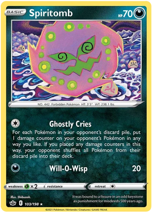 103/198 Spiritomb (Rare) (Chilling Reign) Pokémon card (English)