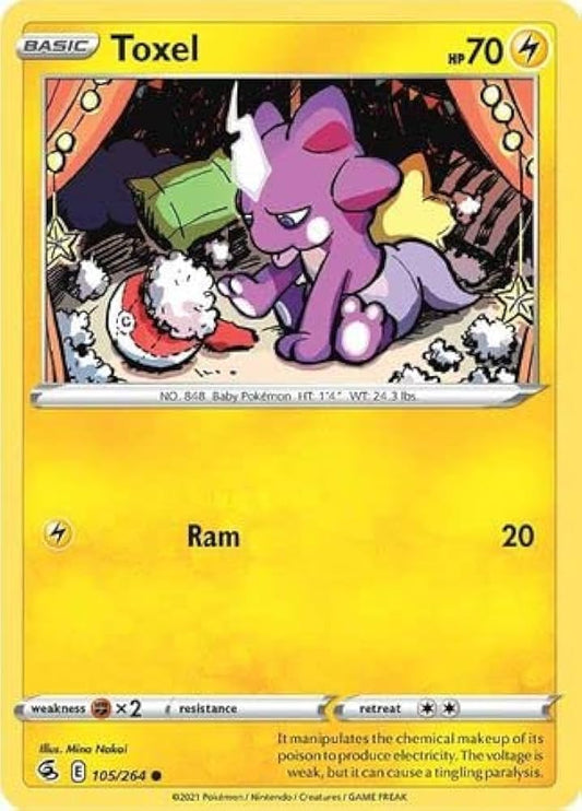 105/264 Toxel (Fusion Strike) Pokemon card (English)