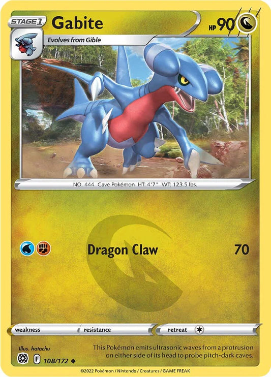 108/172 Gabite (Brilliant Stars) Pokemon card (English)