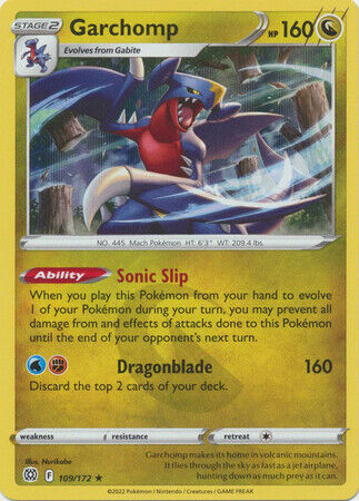 109/172 Garchomp (Holo) (Brilliant Stars) Pokemon card (English)
