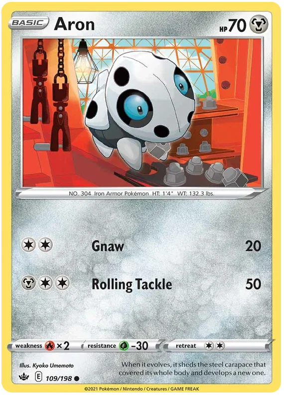 109/198 Aron (Chilling Reign) Pokémon card (English)