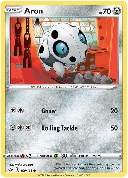 109/198 Aron (Chilling Reign) Pokémon card (English)
