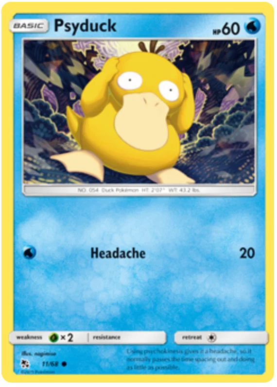 11/68 Psyduck (Hidden Fates) Pokémon card (English)