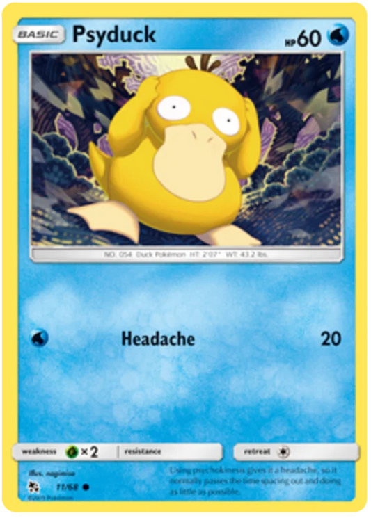 11/68 Psyduck (Hidden Fates) Pokémon card (English)