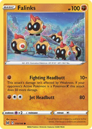 110/196 Falinks (Lost Origin) Pokemon card (English)