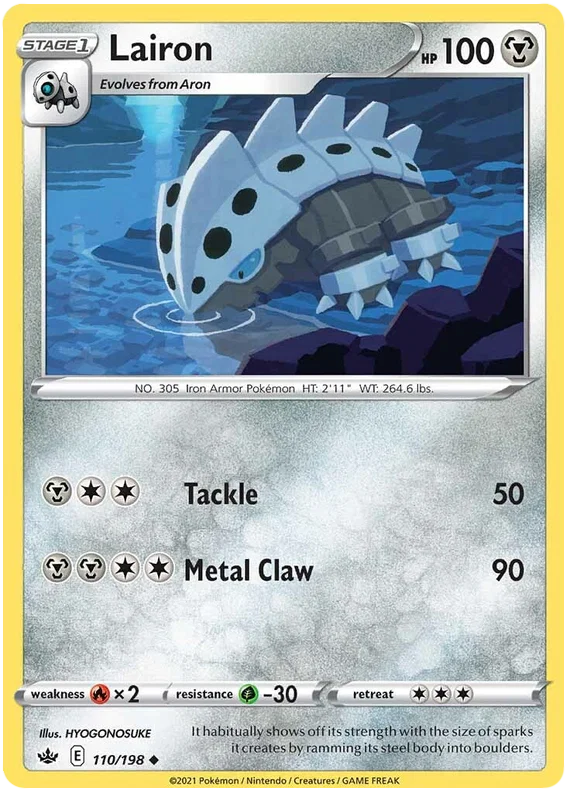 110/198 Lairon (Chilling Reign) Pokémon card (English)