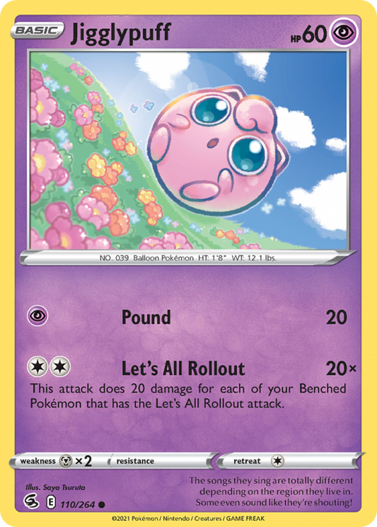 110/264 Jigglypuff (Fusion Strike) Pokemon card (English)