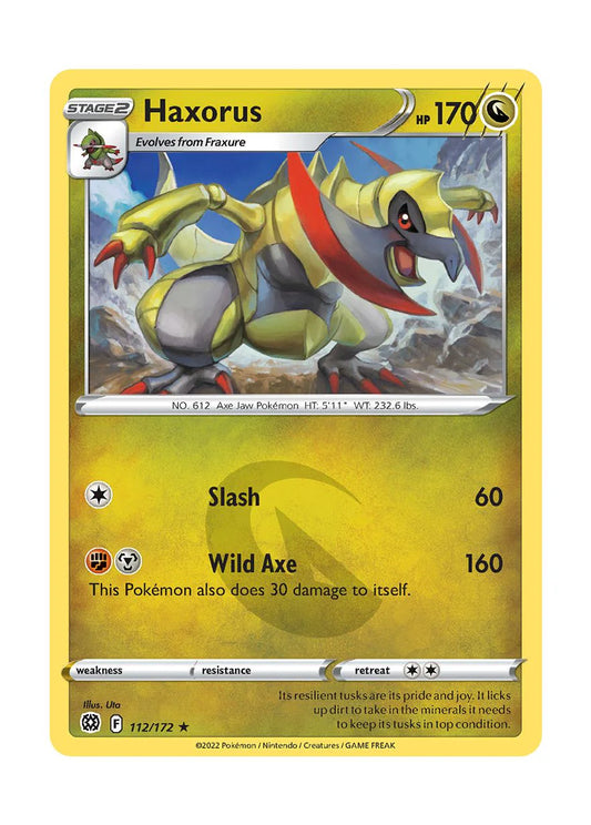 112/172 Haxorus (Rare) (Brilliant Stars) Pokemon card (English)