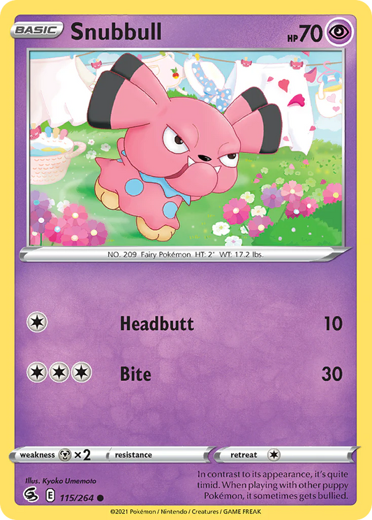115/264 Snubbull (Fusion Strike) Pokemon card (English)