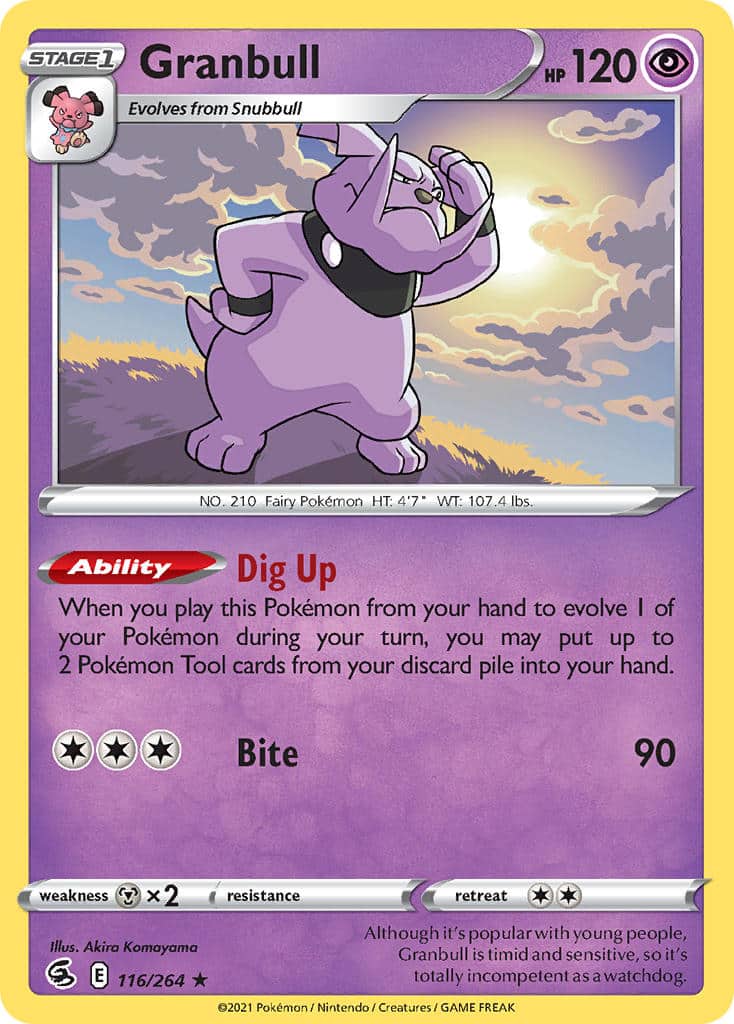 116/264 Granbull (Rare) (Fusion Strike) Pokemon card (English)