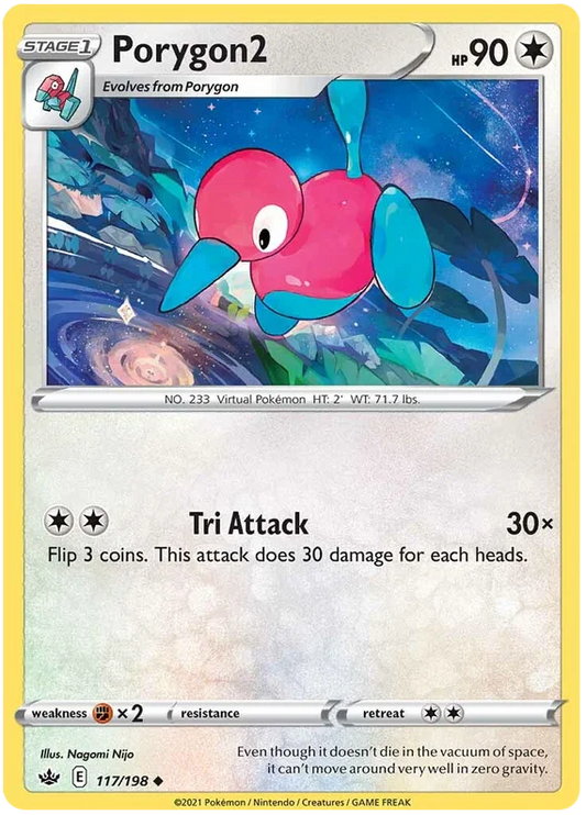 117/198 Porygon2 (Chilling Reign) Pokémon card (English)