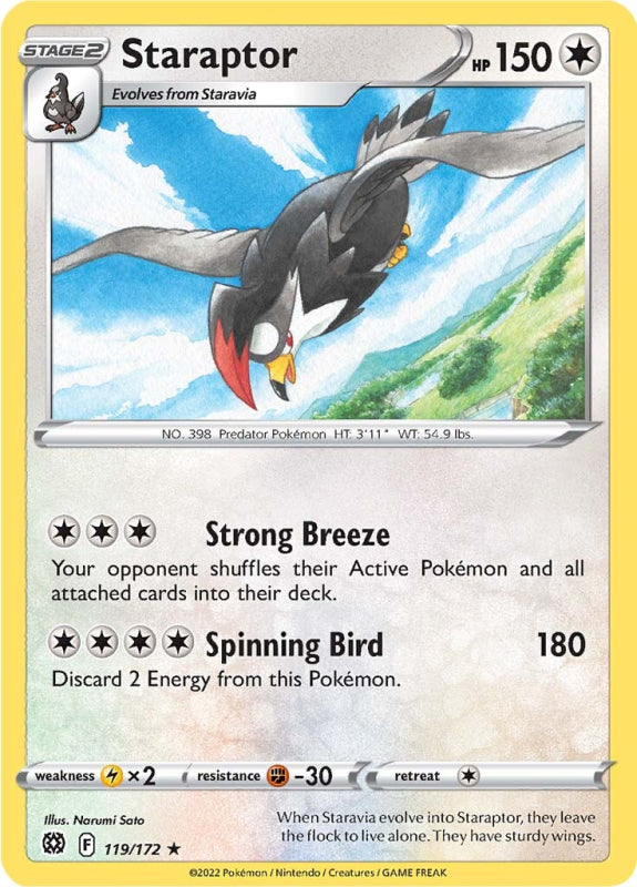 119/172 Staraptor (Rare) (Brilliant Stars) Pokemon card (English)