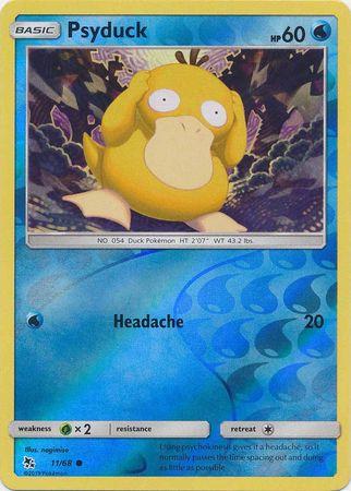 11/68 Psyduck (Reverse Holo) (Hidden Fates) Pokémon card (English)