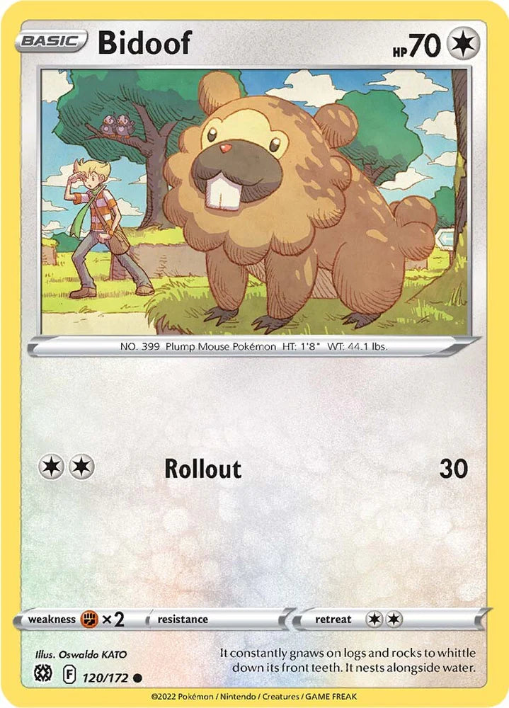 120/172 Bidoof (Brilliant Stars) Pokemon card (English)