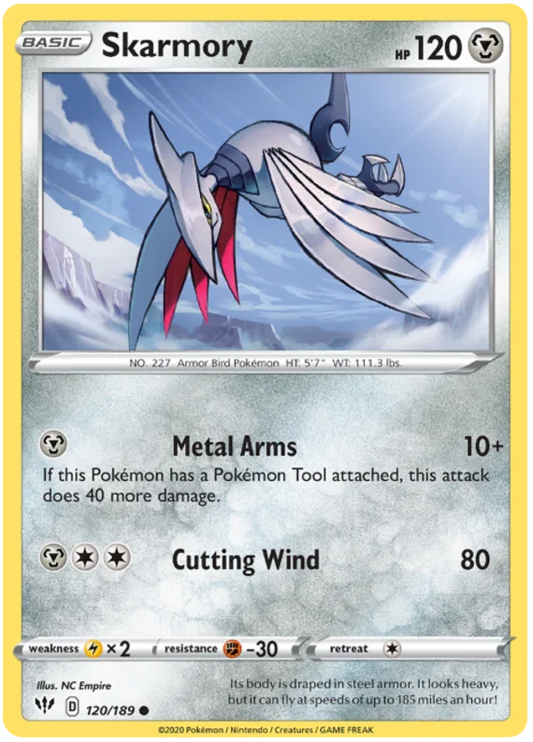 120/189 Skarmory (Darkness Ablaze) Pokemon card (English)