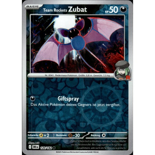 120/182 Team Rocket's Zubat (Reverse Holo) - Destined Rivals - Pokémon card (English)