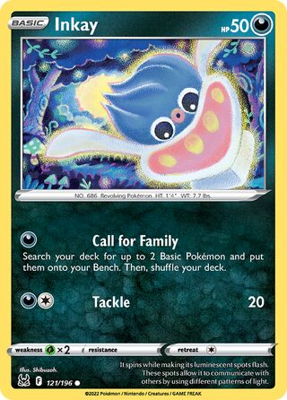 121/196 Inkay (Lost Origin) Pokemon card (English)