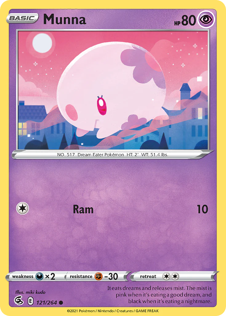 121/264 Munna (Fusion Strike) Pokemon card (English)