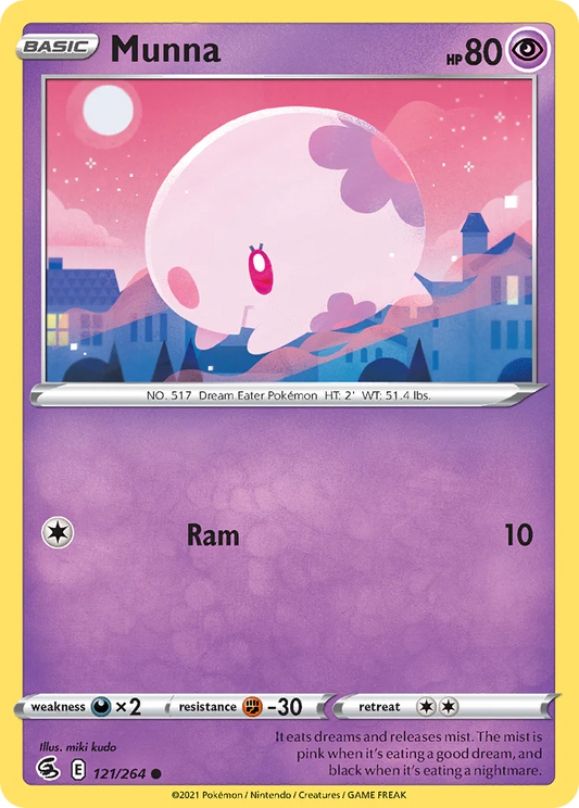 121/264 Munna (Fusion Strike) Pokemon card (English)