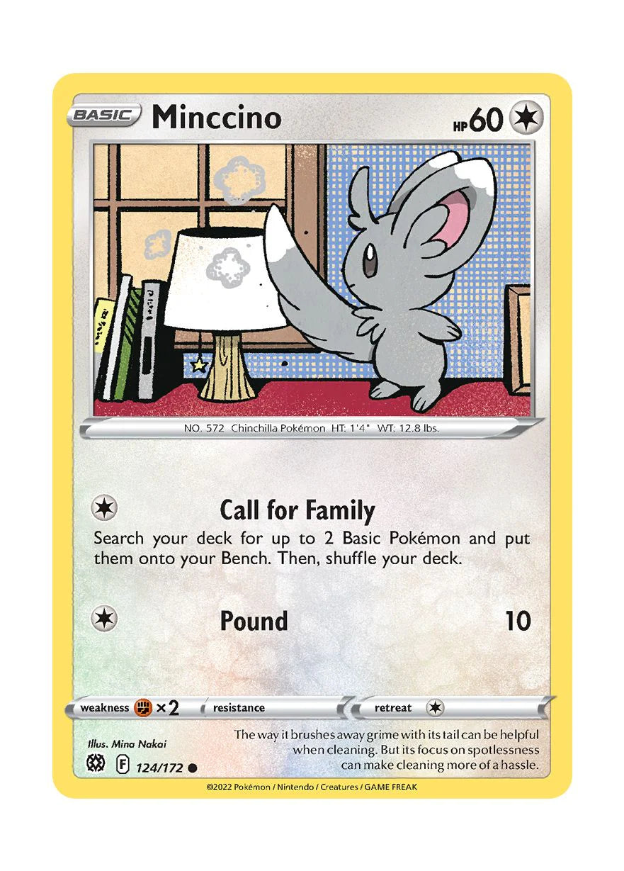 124/172 Minccino (Brilliant Stars) Pokemon card (English)