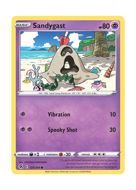 125/264 Sandygast (Fusion Strike) Pokemon card (English)