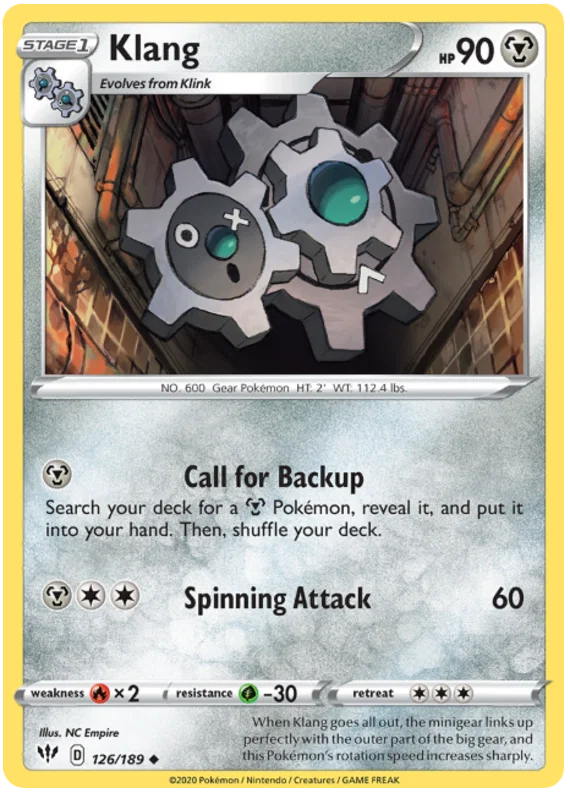 126/189 Klang (Darkness Ablaze) Pokemon card (English)