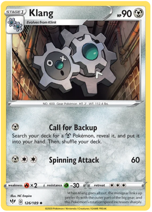126/189 Klang (Darkness Ablaze) Pokemon card (English)