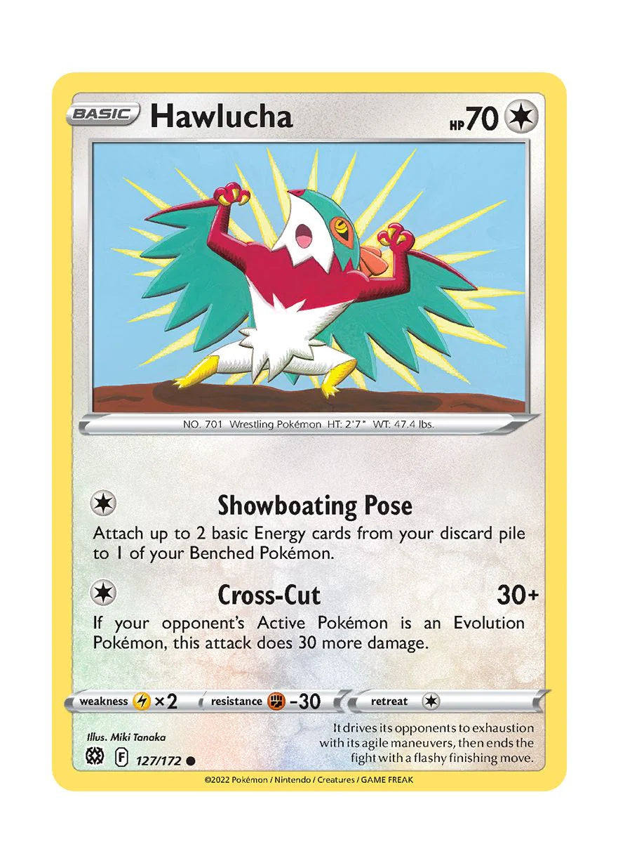 127/172 Hawlucha (Brilliant Stars) Pokemon card (English)