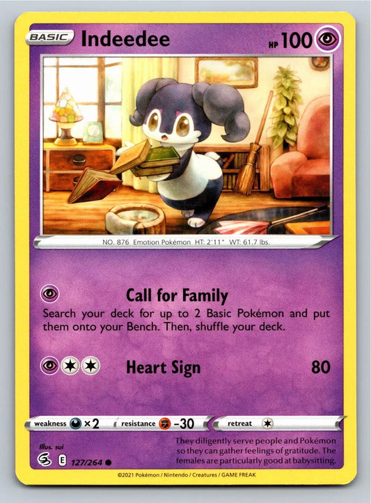 127/264 Indeedee (Fusion Strike) Pokemon card (English)