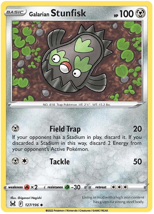 127/196 Galarian Stunfisk (Pokemon card (English)