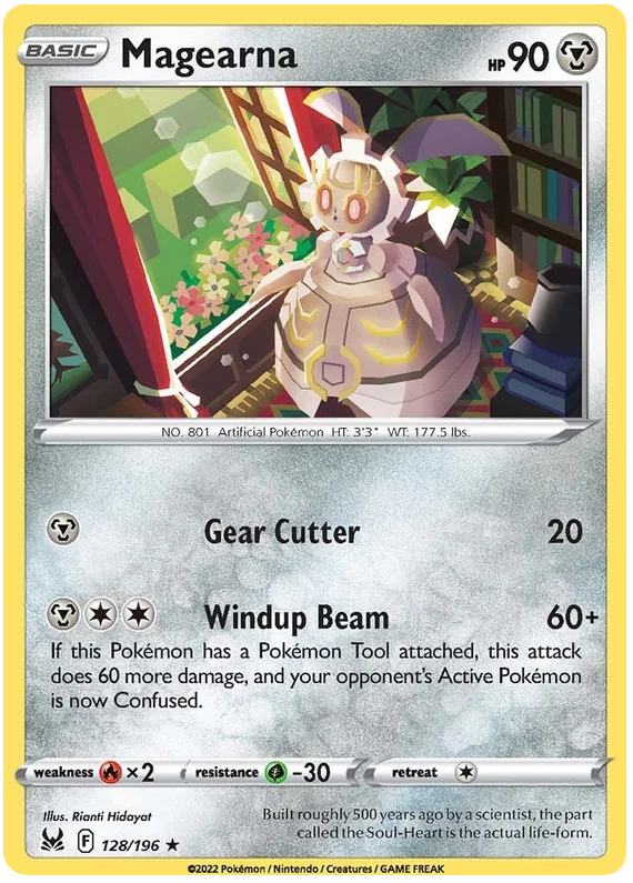 128/196 Magearna (Rare) (Lost Origin) Pokemon card (English)