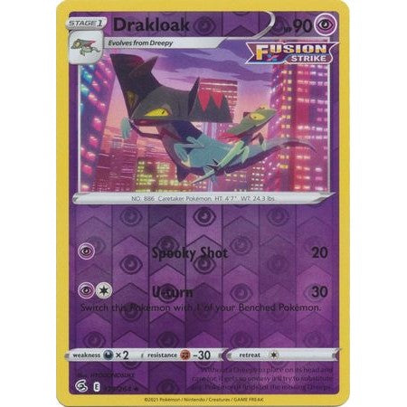 129/264 Drakloak (Reverse Holo) (Fusion Strike) Pokemon card (English)